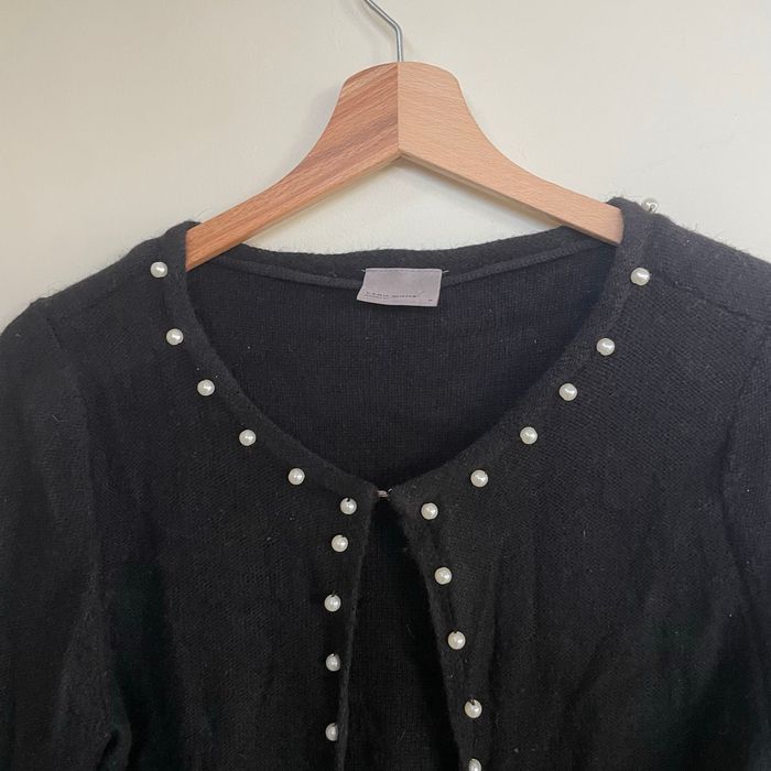 Gilet noir perles Vero Moda Taille M laine & angora chic et chaud V058 - photo numéro 6