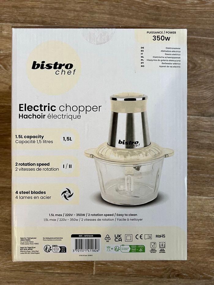 Hachoir électrique Bistro Chef 350W - photo numéro 2