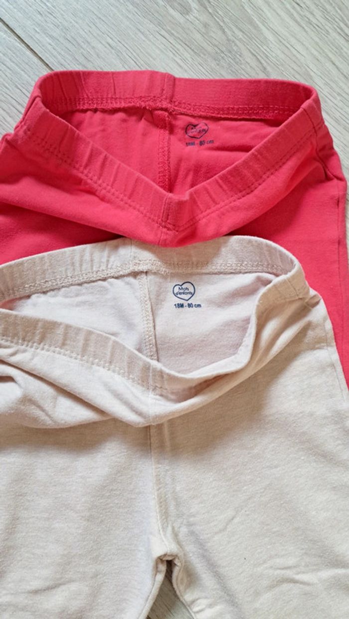 lot 2 leggings mots d enfants 18mois 👶 - photo numéro 2