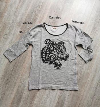 Sweat Camaïeu manche 3/4 taile M 38