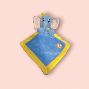 Doudou losange Dumbo bleu jaune Disney
