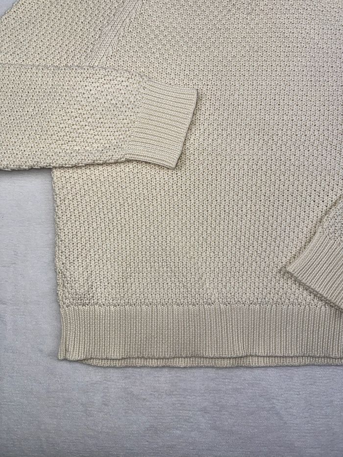Pull femme Ralph Lauren beige clair / écru 100% coton Taille L femme maille épaisse premium #02225 - photo numéro 9