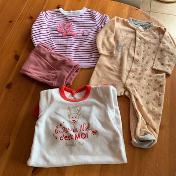 Lot de 3 pyjamas chaud