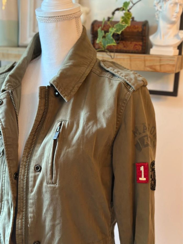 Veste kaki patch brodés Maison Scotch T38 - photo numéro 9