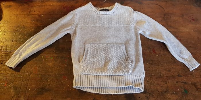 Pull en coton gris