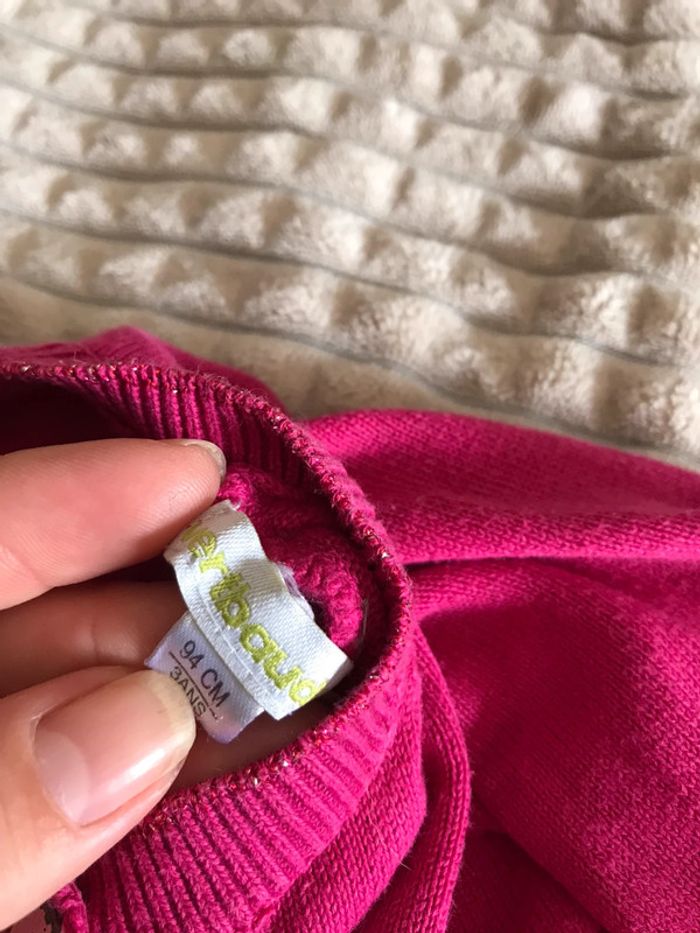 Gilet vertbaudet rose 3 ans - photo numéro 2