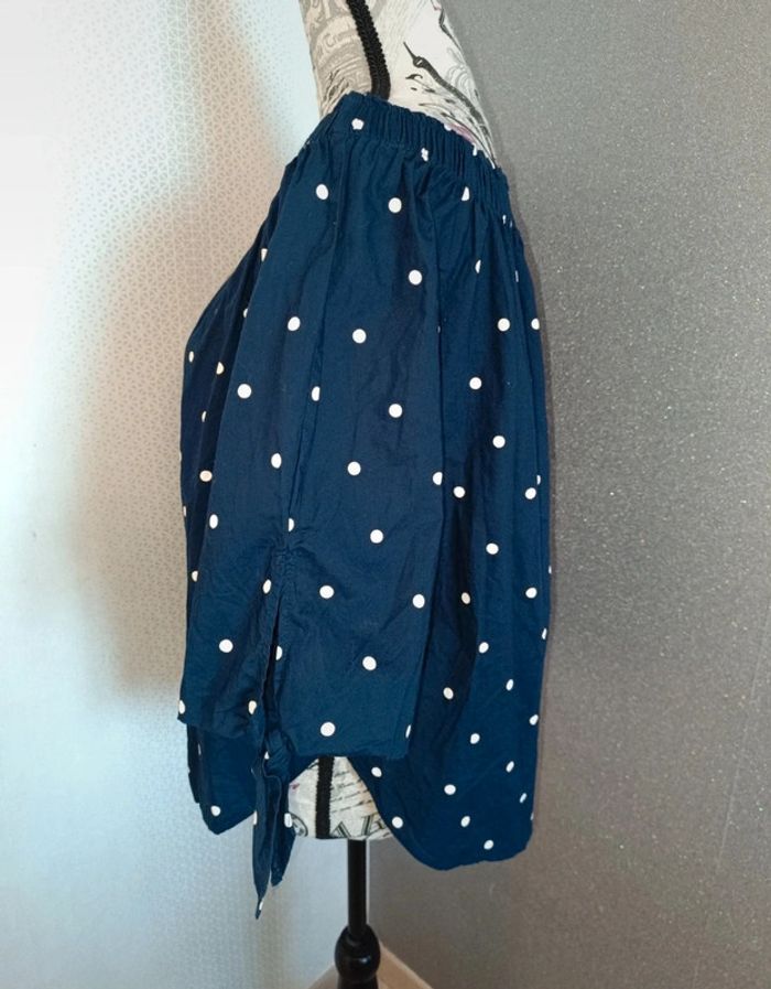 Blouse à pois épaules dénudées femme - photo numéro 2