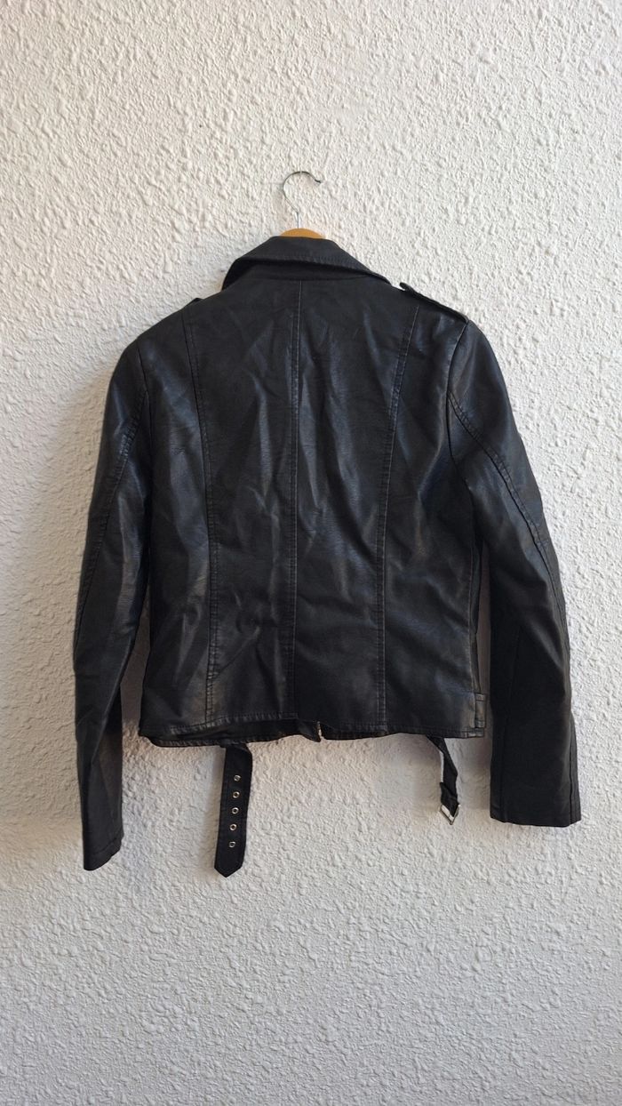 Blouson femme simili cuir noir J&S Millenium Basic – Taille L - photo numéro 3