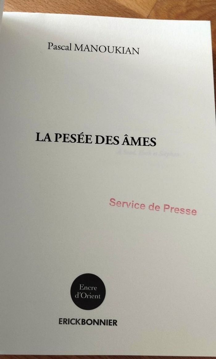 Livre La pesée des âmes - Pascal Manoukian - photo numéro 3