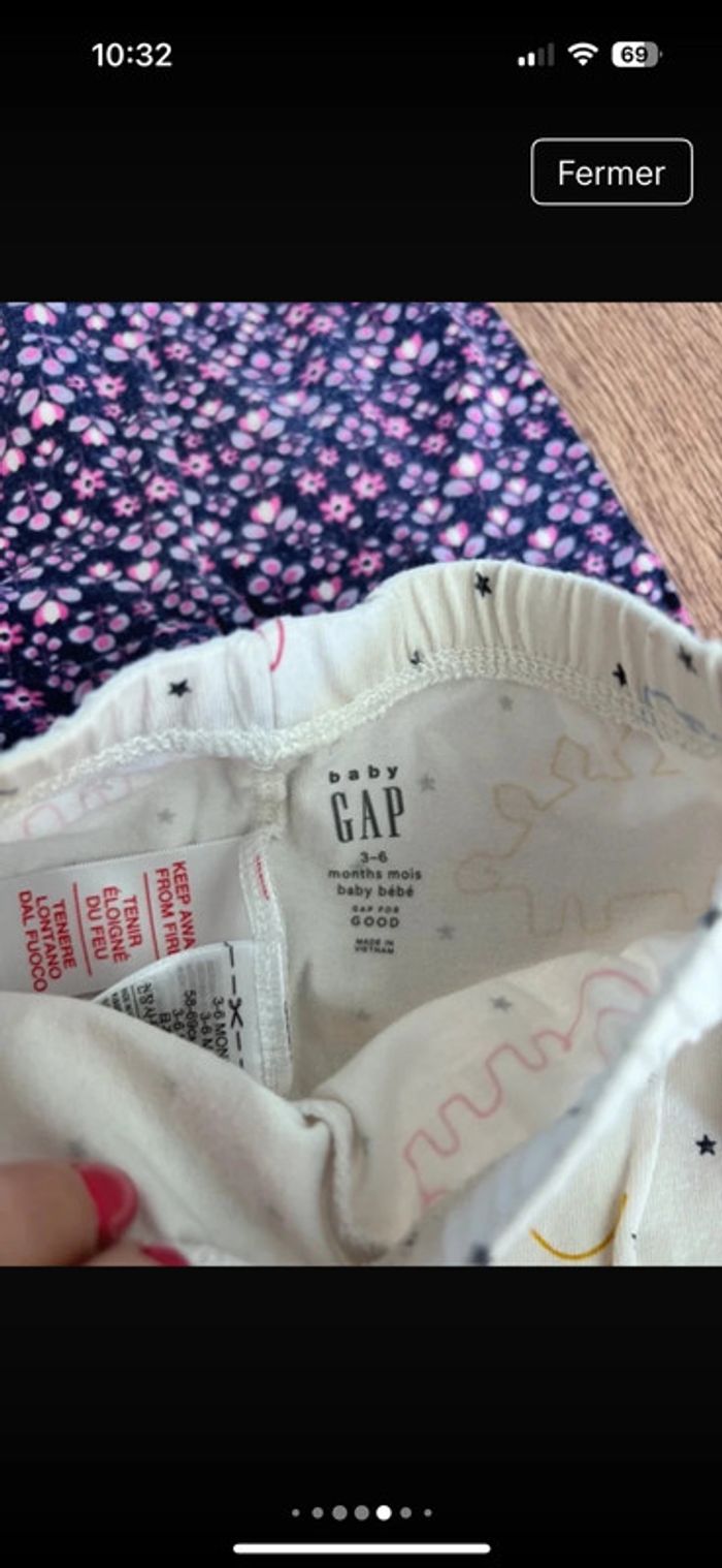 Lot de 4 leggings 3/6 mois - photo numéro 5