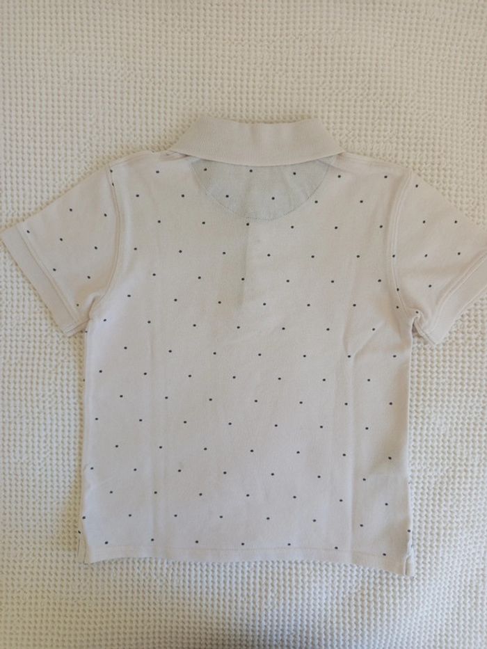 Polo en coton blanc à pois Mango Kids 5 / 6 ans - photo numéro 5