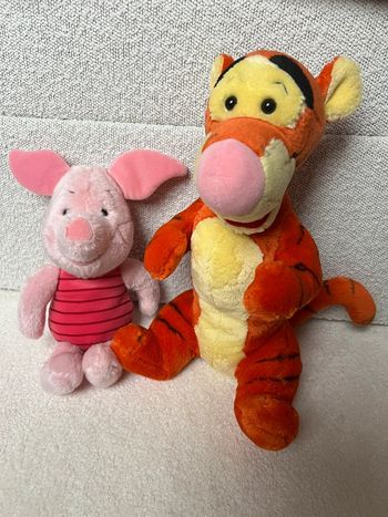 Lot 2 peluches Disney Porcinet/Tigrou
