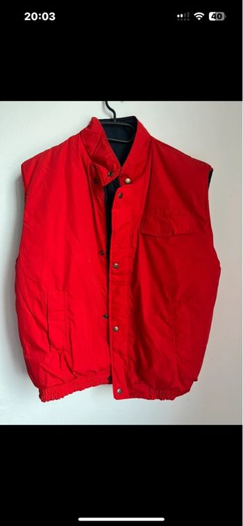 Veste sans manches réversible bleu marine et rouge mixte taille XL garçon et 46 femme