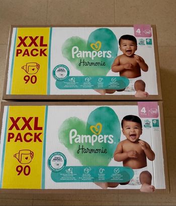Lot de 180 couches Pampers harmonie taille 4
