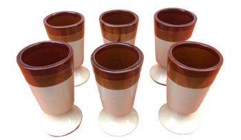 6 Mazagrans  Basque  Céramique émaillée  