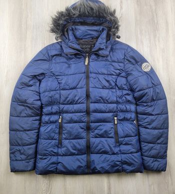 erdry • Doudoune femme bleu marine • Taille 38 • Capuche amovible & fourrure • Excellent état