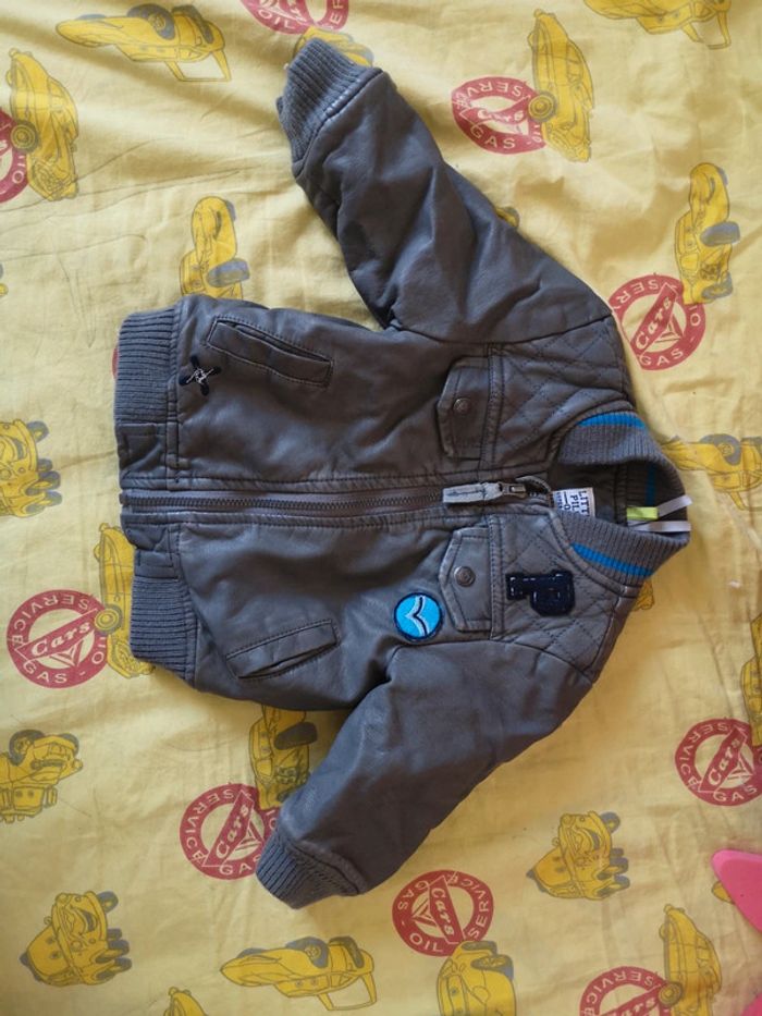 Blouson similicuir gris comme neuf Orchestra