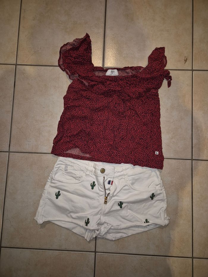 Short blanc et haut le temps des cerises 12 ans - photo numéro 2