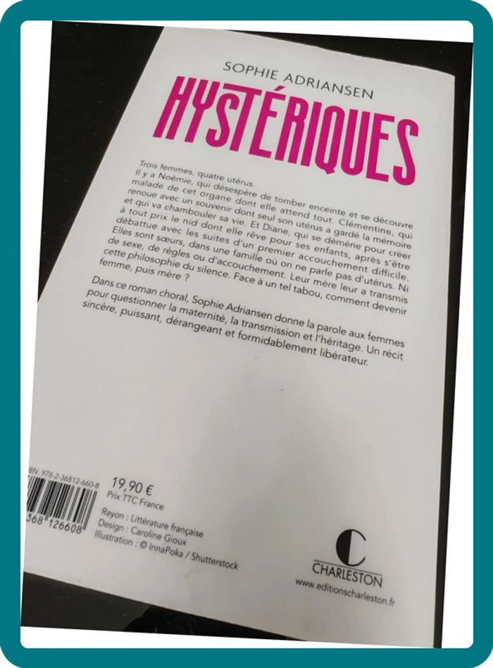 Hystériques - Sophie Adriansen | Roman choral, état neuf - photo numéro 2
