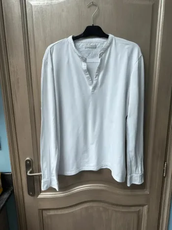 Polo col mao Celio XL blanc