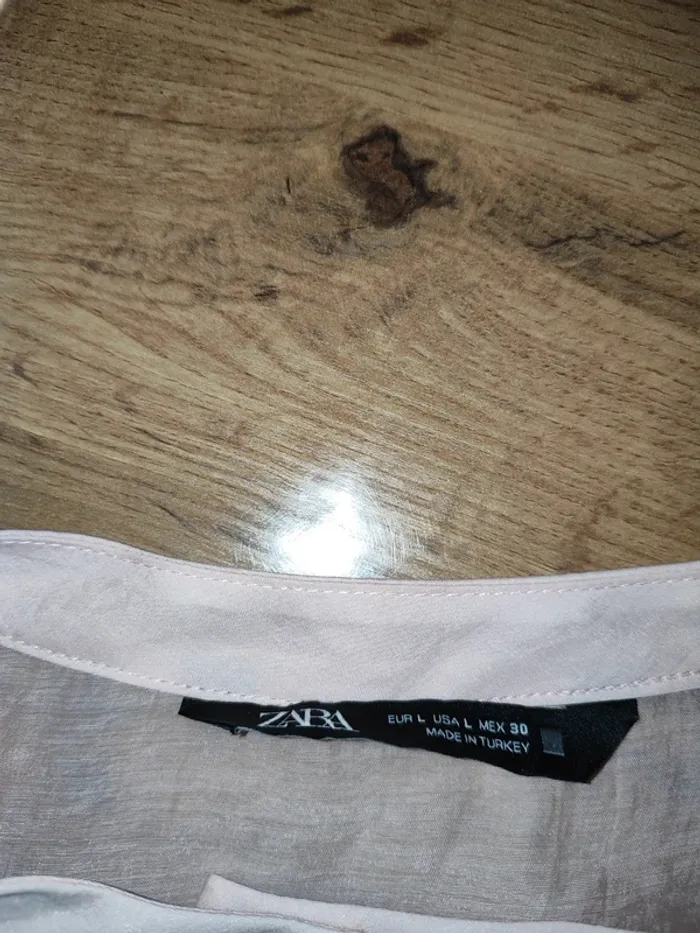 Blouse manches longues Zara rose - Taille L - photo numéro 3