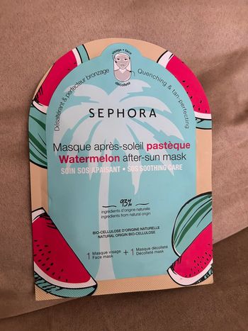 Masque après soleil Sephora à la pastèque