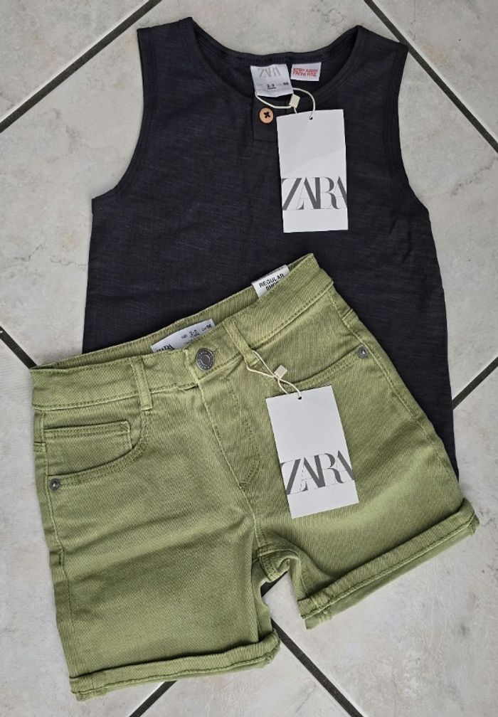 Neufs (non portés) ensemble debardeur et short en jeans 3 ans garçon