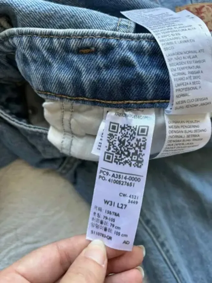 Jean Levi’s femme  High Waisted Mom Jean Bleu clair W34 L27 2XL/44 mega taille haute - photo numéro 10
