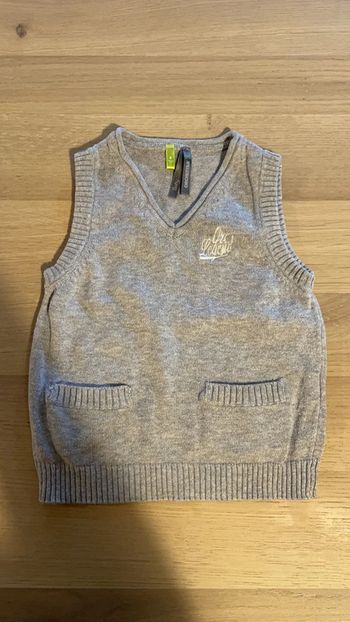 Pull sans manches gris 9 mois orchestra