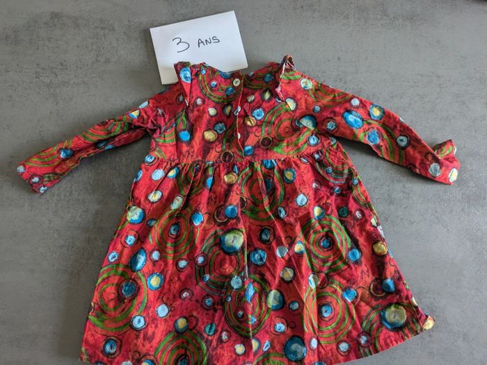 Robe manches longues légère bébé fille taille 3 ans - photo numéro 3
