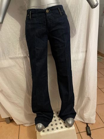 pantalon a jambes large Ddp vert foncé taille M