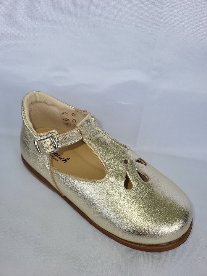 Chaussures salomé fille en cuir or Point 25 Made in France 🇨🇵 - photo numéro 2