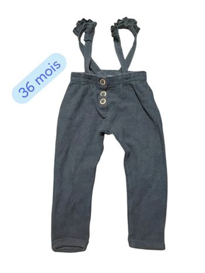 Pantalon salopette ~ Kiabi ~ T.36 mois