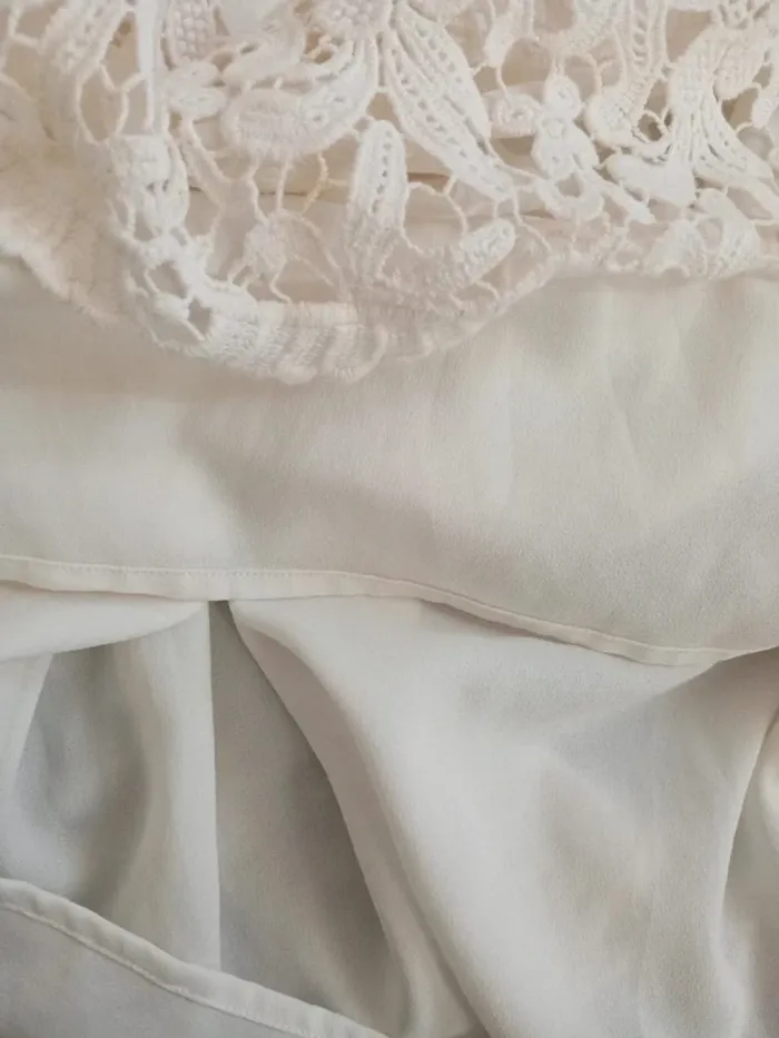 Robe blanche 36 cocktail été Massimo Dutti 86cm - photo numéro 10