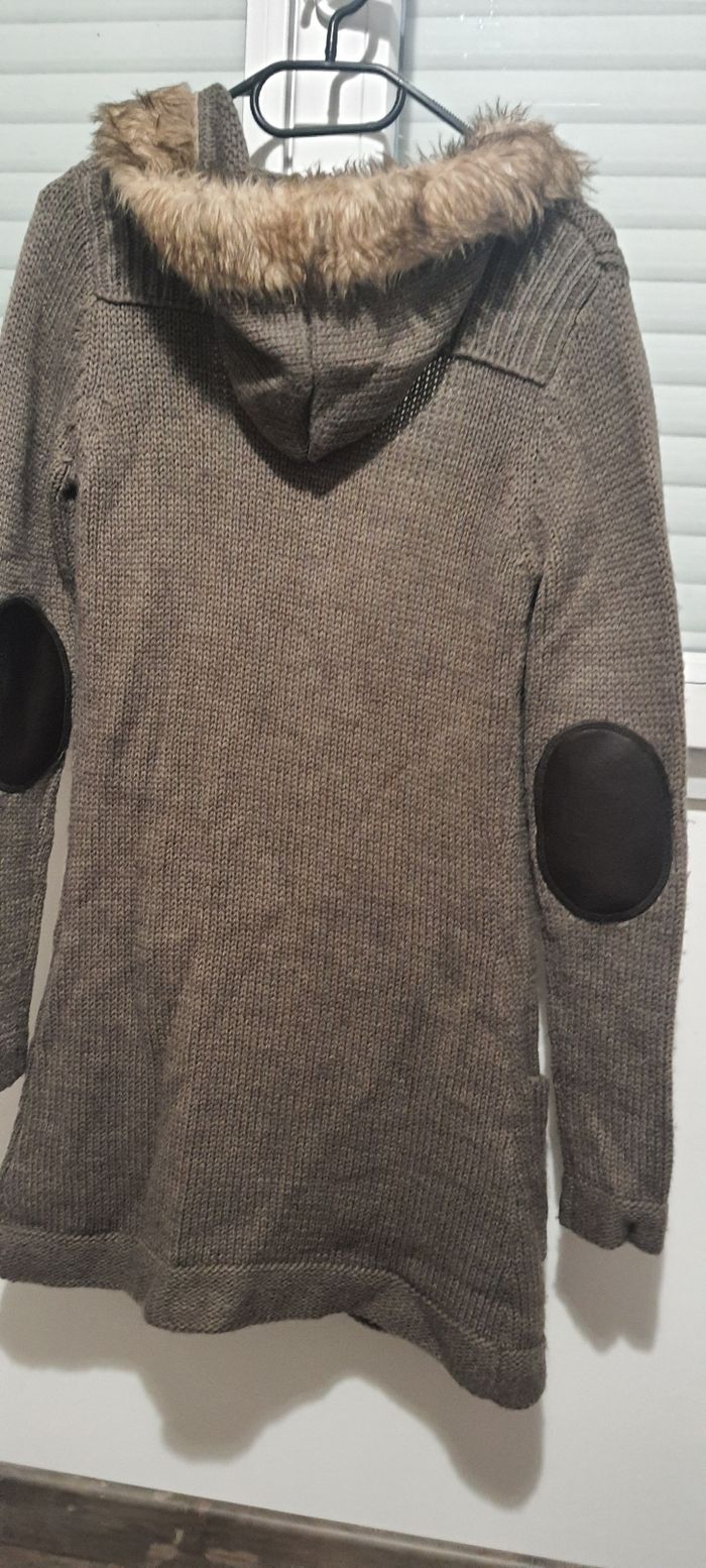 Veste laine marron  très bon état - photo numéro 3