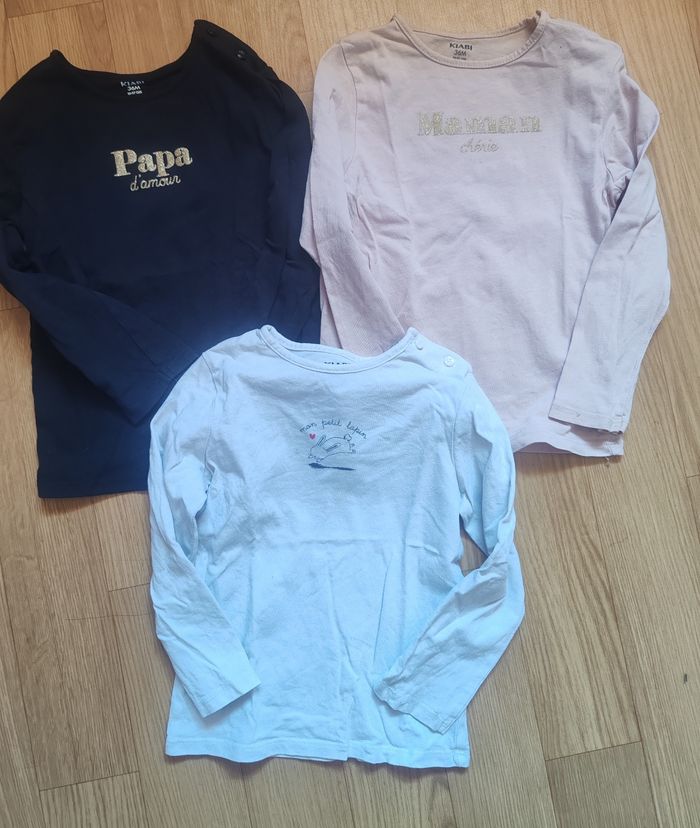Lot de t-shirts manches longues