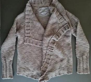 Gilet grosse maille femme Esprit gris brun L