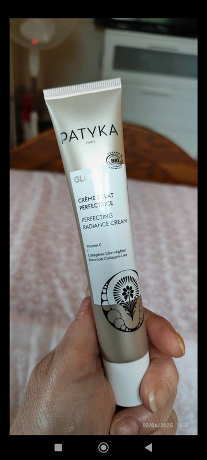 Patyka Glow Crème Éclat Perfectrice Bio, Vitamine C + Collagène Like Vegetal 40 ml