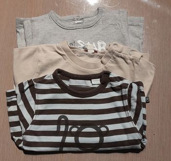 Lot de 3 t-shirts longues manches garçon 68