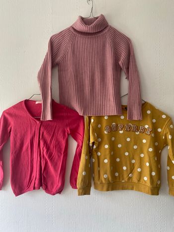 Lot 2 pulls + 1 gilet 8 ans 