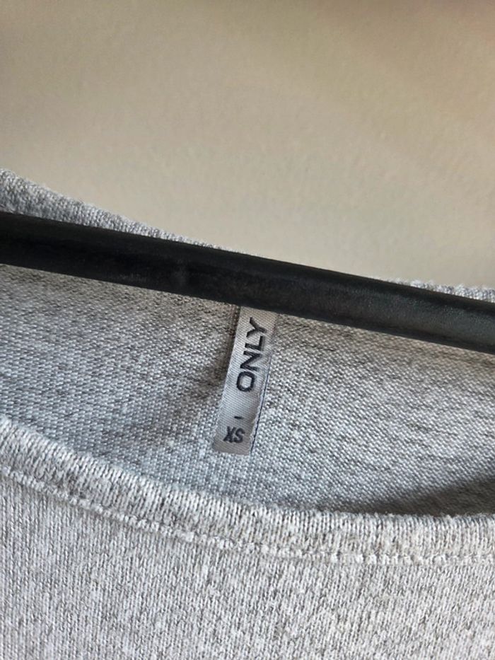 Blouse gris chiné only - taille xs - photo numéro 2