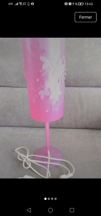 Lampe de chevet rose