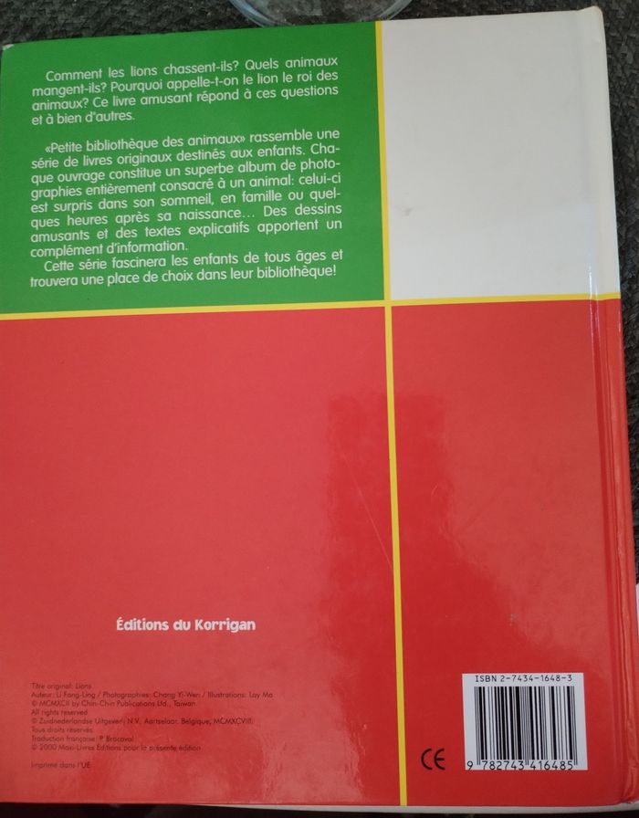 Livre "Le lion" Éditions du Korrigan en très bon état - photo numéro 6