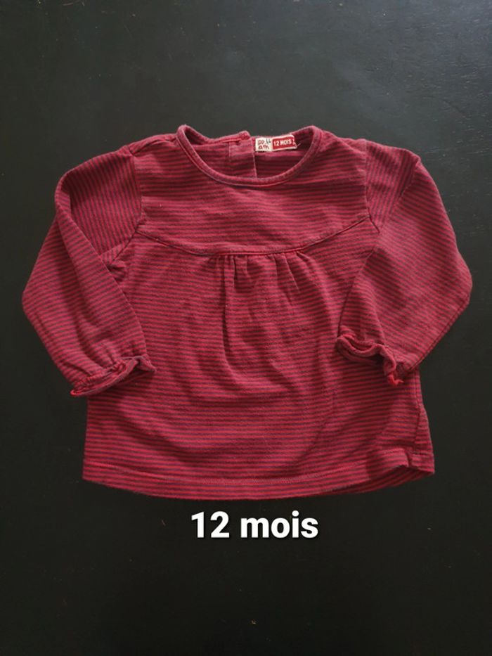 Tee-shirt manches longues rayé