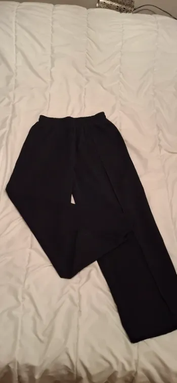 Pantalon noir jambes larges taille m