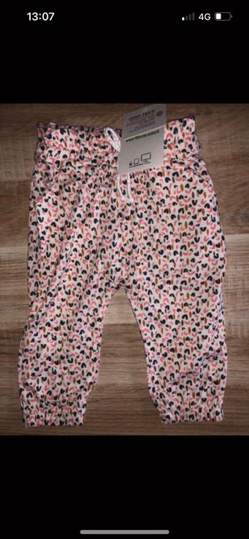 Pantalon vertbaudet crème à motifs