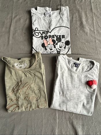 Lot de 3 t-shirts fantaisie manches longues fille