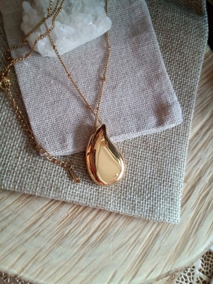 Collier Pendentif goutte d'ormeaux réversible - photo numéro 2