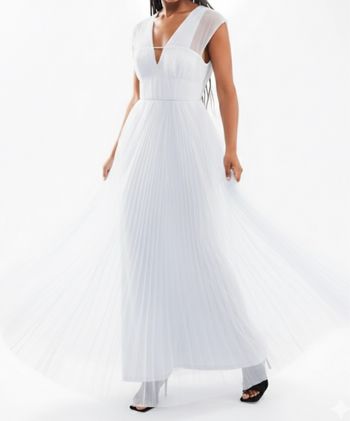 Robe bleu ciel élégante en tulle – mariage, soirée