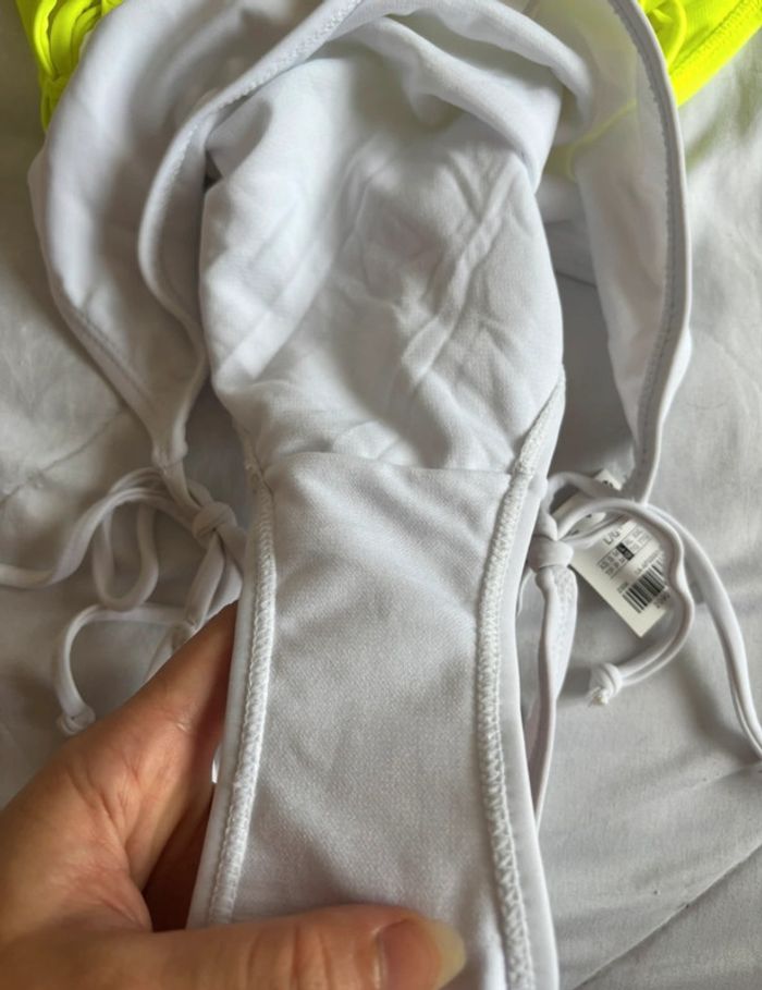Lot 2 bas de maillots de bain bikini blanc jaune fluo Ardene taille L/40 neuf - photo numéro 11